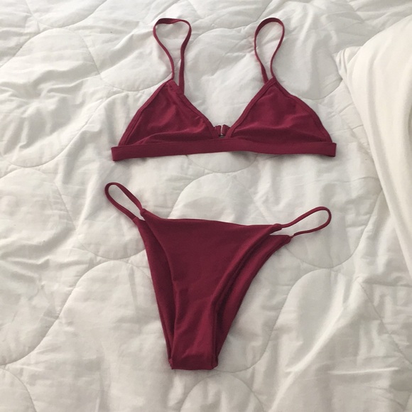 ROMWE Other - maroon bikini